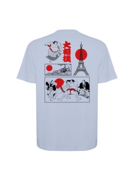 T-shirt Bleu Ciel Paris Croquis
