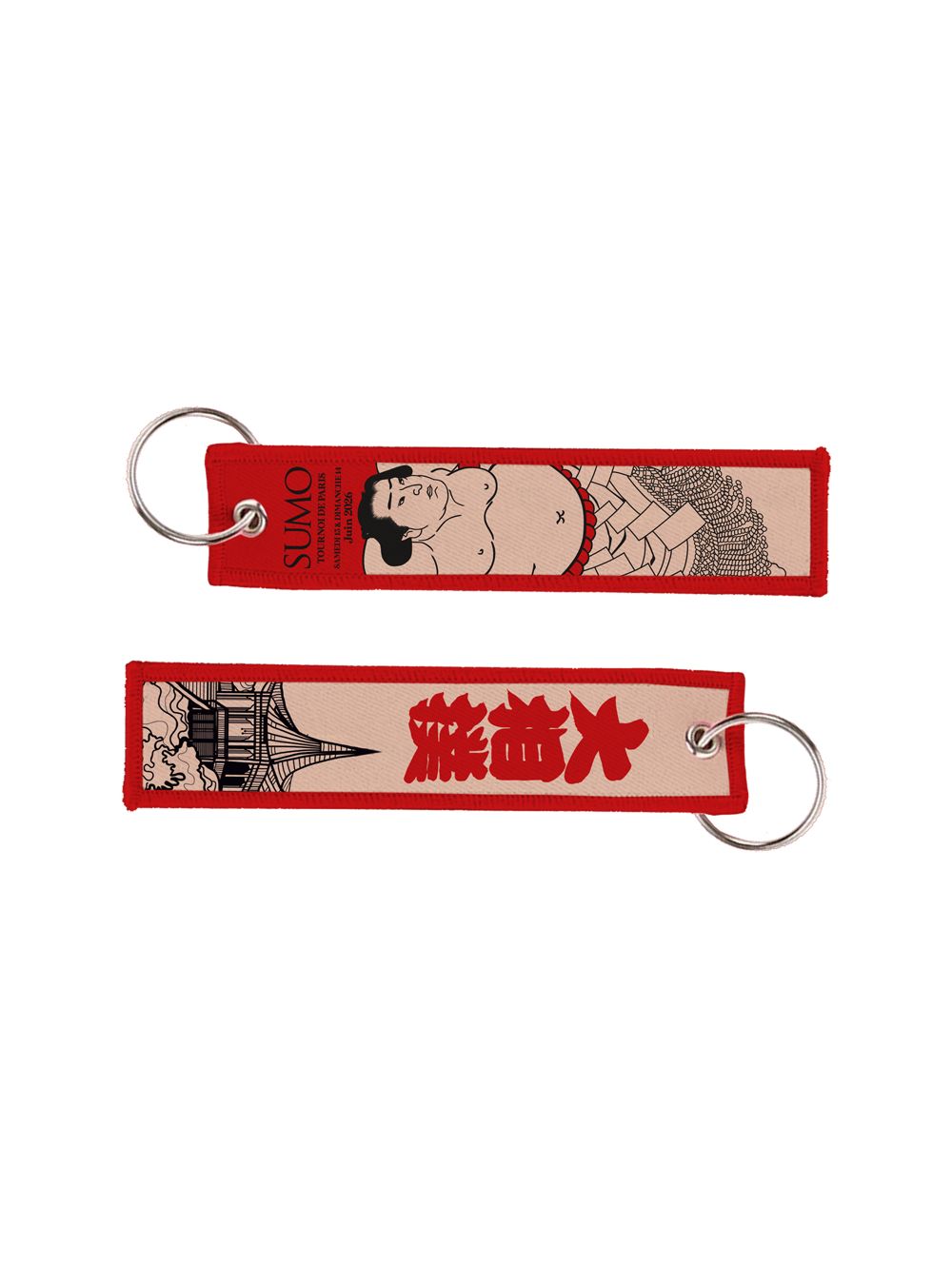 Porte-clés Tissu ROUGE